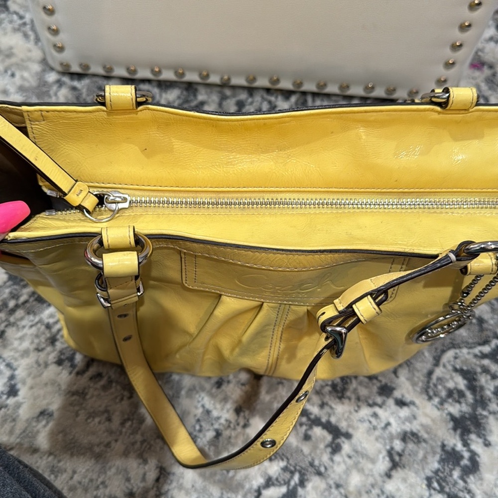 COACH East West Gallery Patent Leather Tote - Picture 10 of 16